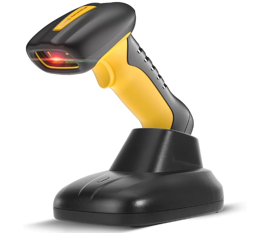 NetumScan - Escáner de código de barras QR inalámbrico industrial, IP67 impermeable y 7 m, 2600 mAh, lector de código de barras Bluetooth 